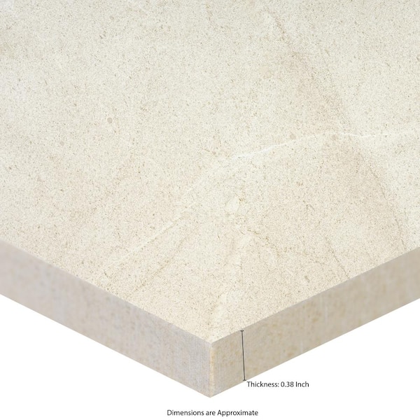 Skye Blonde 24 in. x 24 in. x 0.38 in. Matte Paver Porcelain Stone Look Floor and Wall Tile (16 sq. ft./Case)