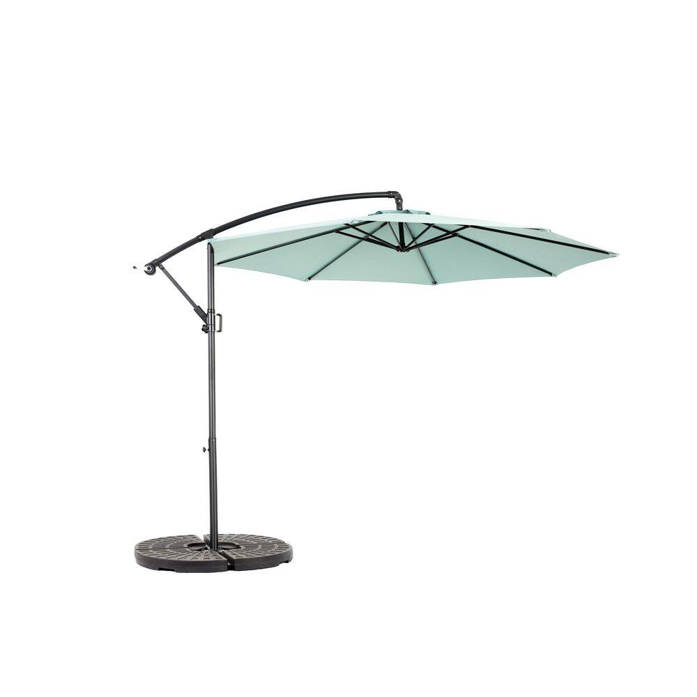 10 ft. Patio Umbrella,Offset Hanging Market Umbrella w/Easy Tilt Adjustment, Polyester Shade, 8 Ribs in Green (No Base) price history on PriceWatchPro