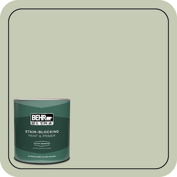 BEHR ULTRA 1 qt. #420E-3 Spring Hill Extra Durable Semi-Gloss Enamel Interior Paint & Primer