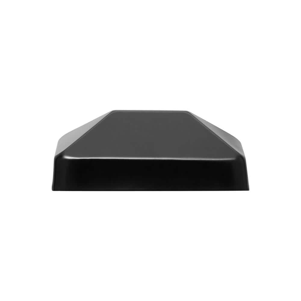 4 in. x 6 in. Black Stainless Steel Pyramid Post Cap