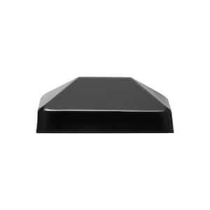 4 in. x 6 in. Black Stainless Steel Pyramid Post Cap