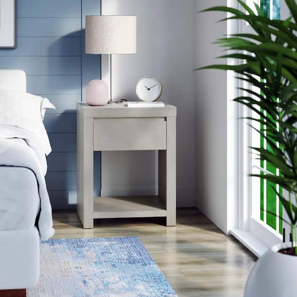 Twin Star Home 1-Drawer Fairfax Oak Nightstand (25 in. H x 19.5 in. W x 19.5 in. D)