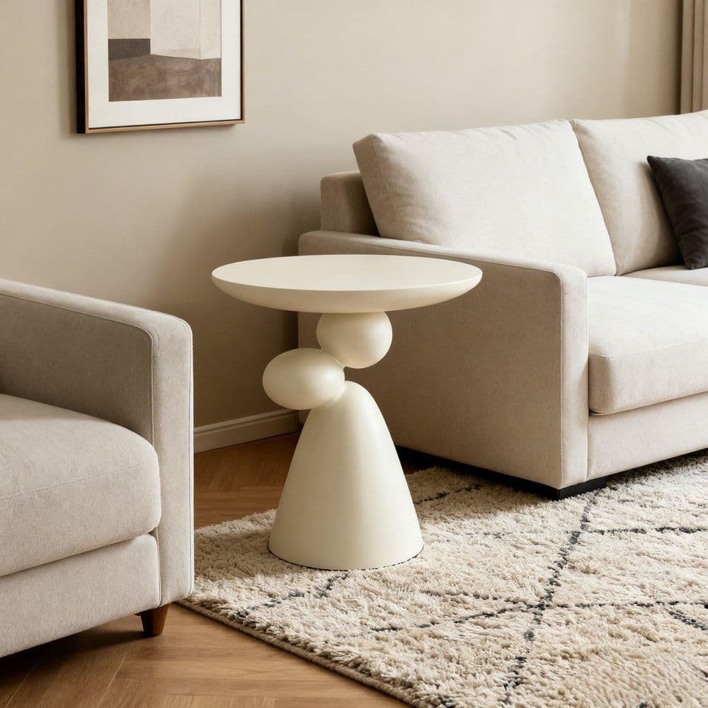 20 in. Milk White Specialty Other Coffee Table