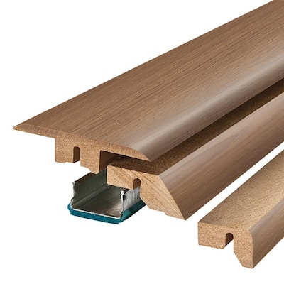 CHROMA 0.75 in. T x 2.37 in. W x 78.7 in. L Textured Wood Look Laminate Moulding/Trim 4 in 1 Molding