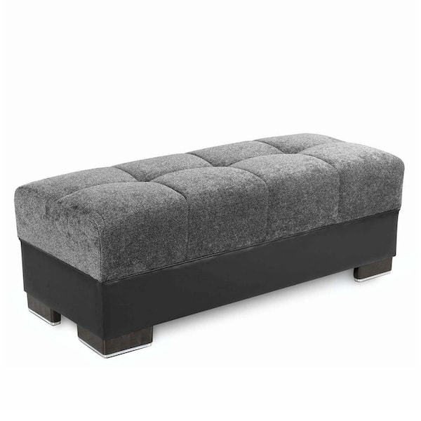 Ottomanson Fontana Collection Grey Ottoman