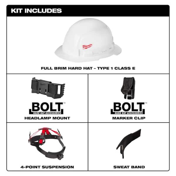 Hard Hat Headlamp Mount For Milwaukee B-OLT Helmets - Fits Most Headlamps, Secure Helmet Light Bracket - View #5