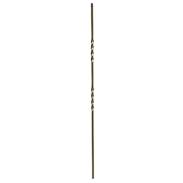 44 in. x 1/2 in. Oil Rubbed Copper Double Twist Hollow Iron Baluster