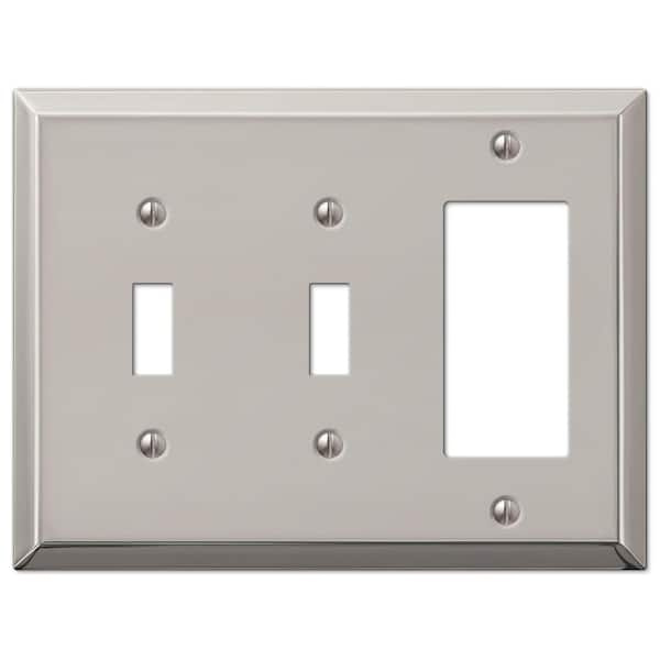 AMERELLE Metallic 3 Gang 2-Toggle and 1-Rocker Steel Wall Plate ...