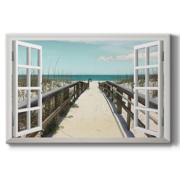 Wexford Home Welcome To Paradise 24 in. x 36 in. White Stretched Canvas Wall Art by Wexford Homes