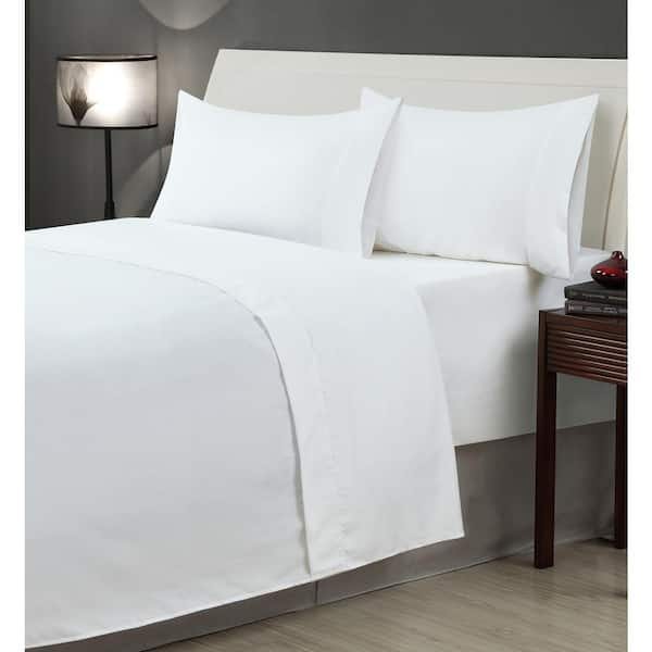 Harper Lane 6-Piece White Microfiber Queen Sheet Set