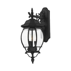 Frontenac 3 Light Textured Black Outdoor Wall Sconce