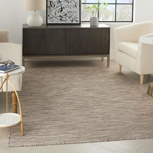 Positano Beige 4 ft. x 6 ft. Solid Contemporary Indoor/Outdoor Patio Area Rug