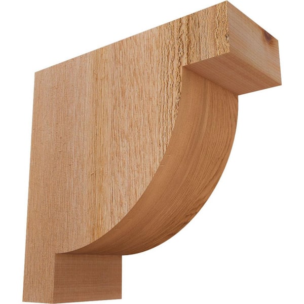 Ekena Millwork 4 in. x 10 in. x 10 in. Western Red Cedar Alpine Rough Sawn Corbel