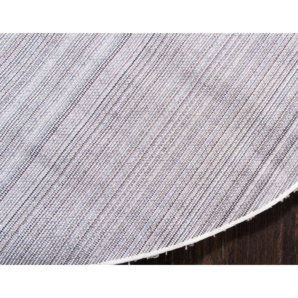 Snow White Round Shag Rug, 6' Easy Care Synthetic