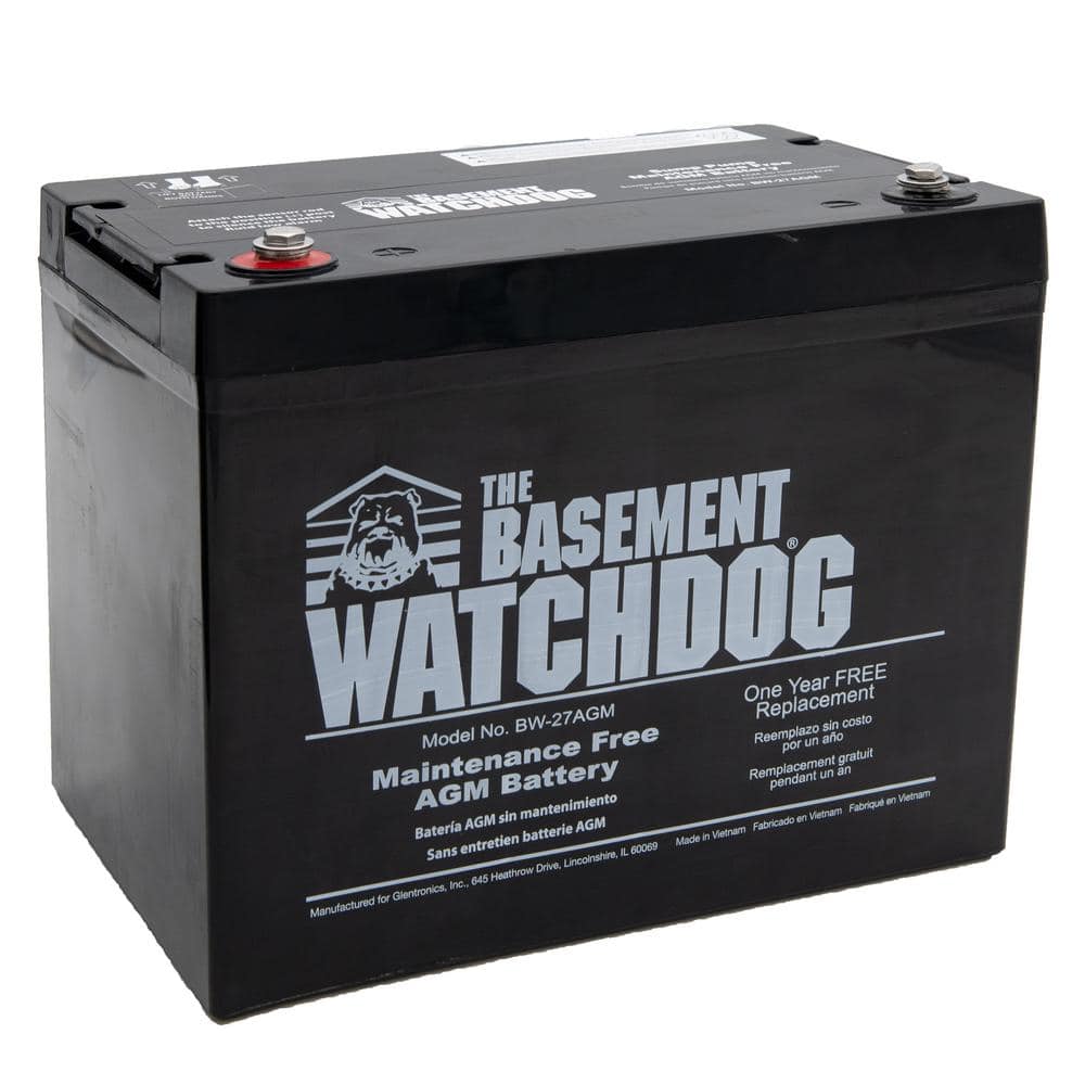 mest svag Spil Basement Watchdog Maintenance Free (AGM) Standby Battery BW-27AGM - The  Home Depot