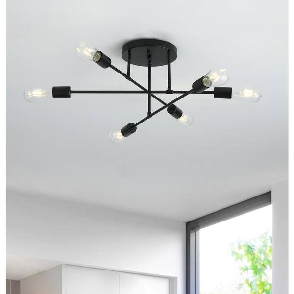 sputnik modern linear semi flush mount