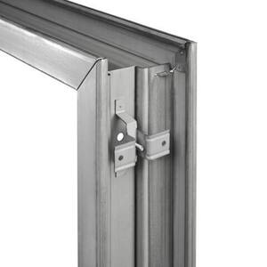 36 in. x 80 in. Gray Flush Steel Commercial Door with Hardware
