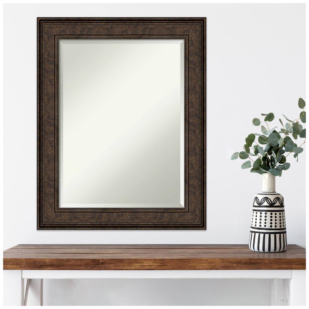 Ridge Bronze Rectangular Wall Mirror with Polystyrene Frame