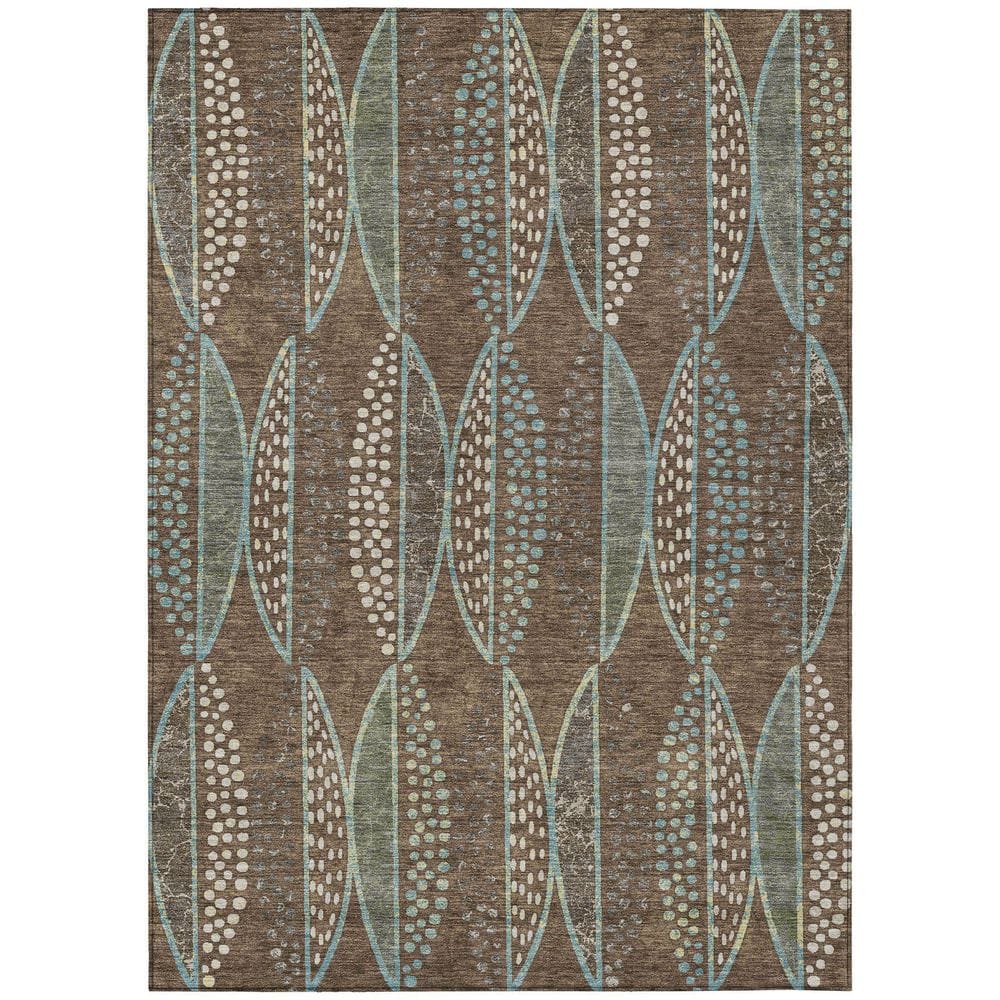Chantille Machine Washable Indoor/Outdoor Abstract ACN2711 Brown 3 ft. x 5 ft. Area Rug price history on PriceWatchPro