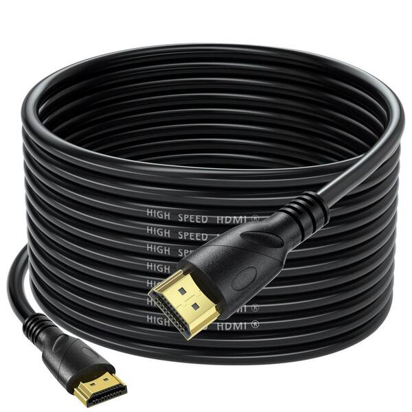Etokfoks 30 ft. RG6 Shielded Gold Plated HDMI Cable WireBlack