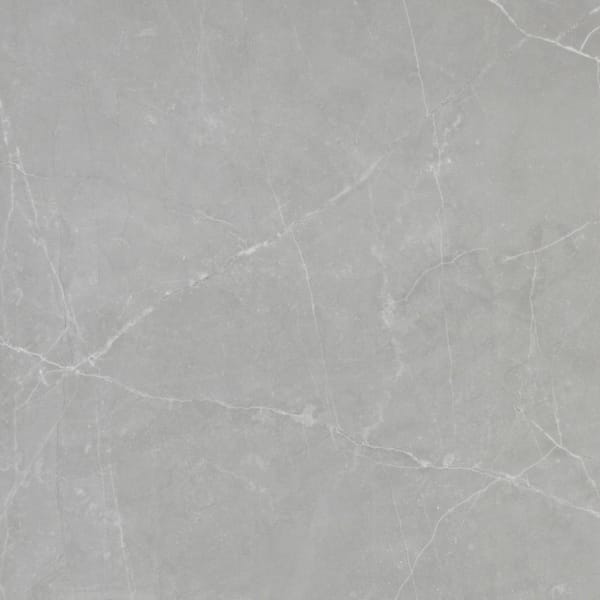 EMSER TILE Sterlina Gray 23.62 in. x 23.62 in. Polished Marble Look Porcelain Floor and Wall Tile (15.5 sq. ft./Case)