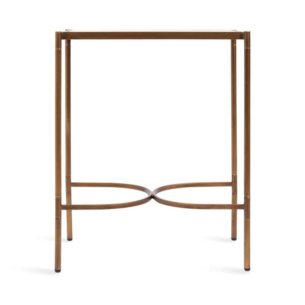 Catriona 19 in. Gold Rectangle Mirror End Table - thumbnail 7