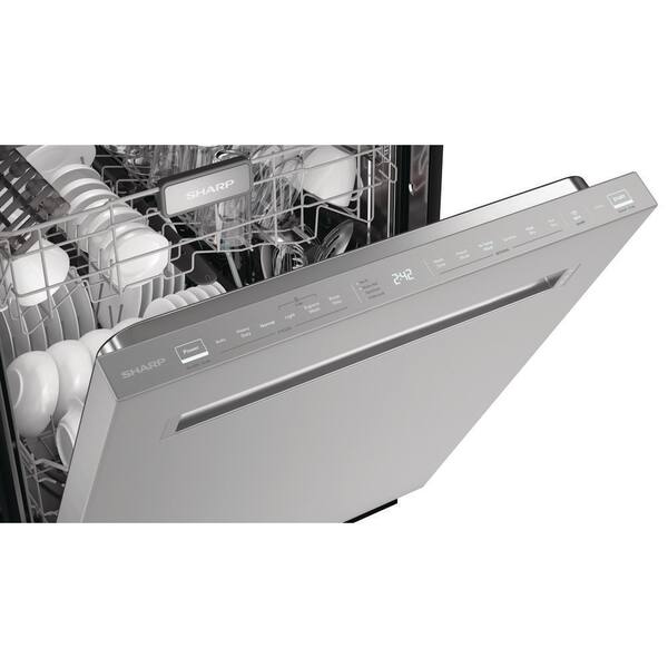 Sharp 24 in. Top Control Built-In Tall Tub Dishwasher in