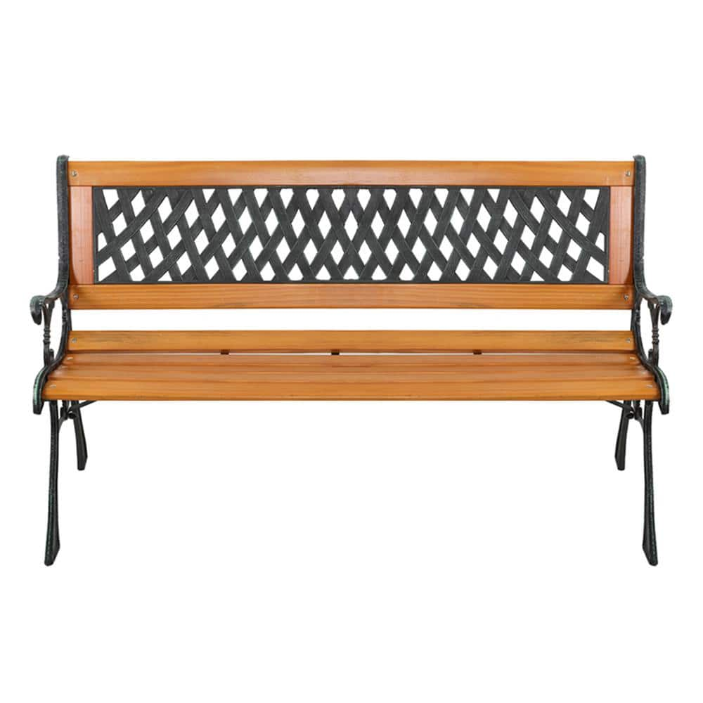 49.5 In. 3-Person Metal Outdoor Bench YJ-BFBS005SY - The Home Depot