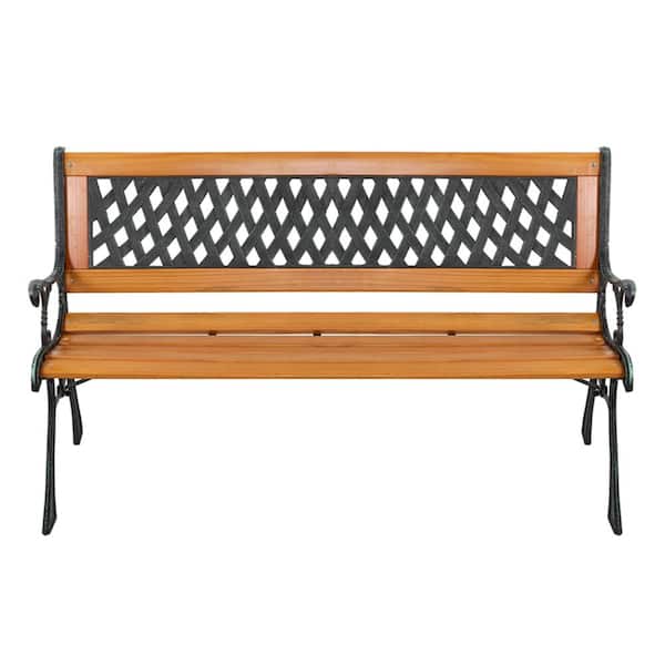 Unbranded 49.5 in. 3-Person Metal Outdoor Bench