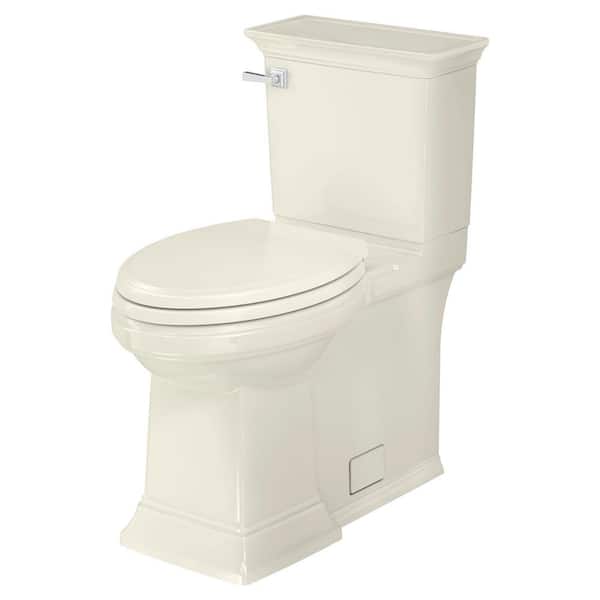 Town Square S Right Height 2-Piece 1.28 GPF Single Flush Elongated Toilet in Linen, Seat Included