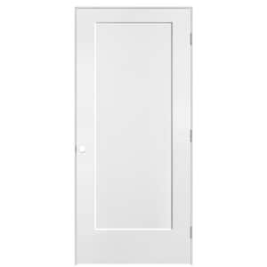 36 in. x 80 in. 1-Panel Lincoln Park Left-Hand Hollow Core Pure White Molded Composite Single Prehung Interior Door