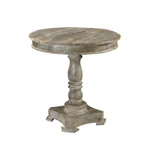 Gray Wood 30 in. Pedestal Dining Table Seats 2)