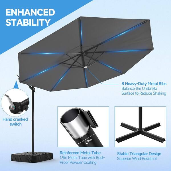heavy duty offset patio umbrella canopy cover Veranda's Best Waterproof & Frame Cover, 13 Foot Fray 300 Denier Poly ABORON 10 ft. Patio Umbrella