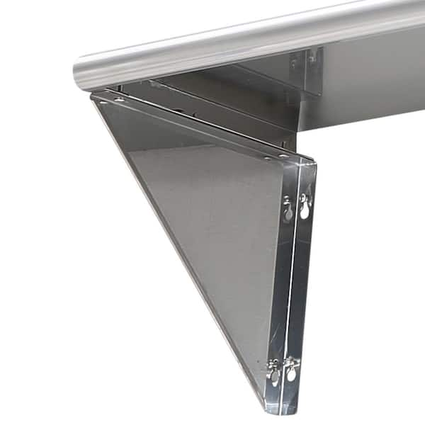 VEVOR Stainless Steel Shelf 8.6 in. x 30 in. Wall Mounted Floating