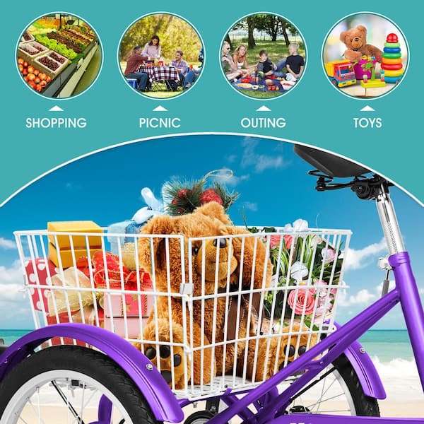 MOONCOOL 16 in Tricycle for Beginner Riders, Single Speed 3 Wheel