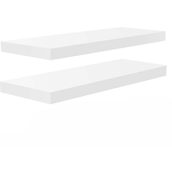 Unbranded 23.6 in. W x 9.3 in. D White Floating Shelves Decorative Wall Shelf