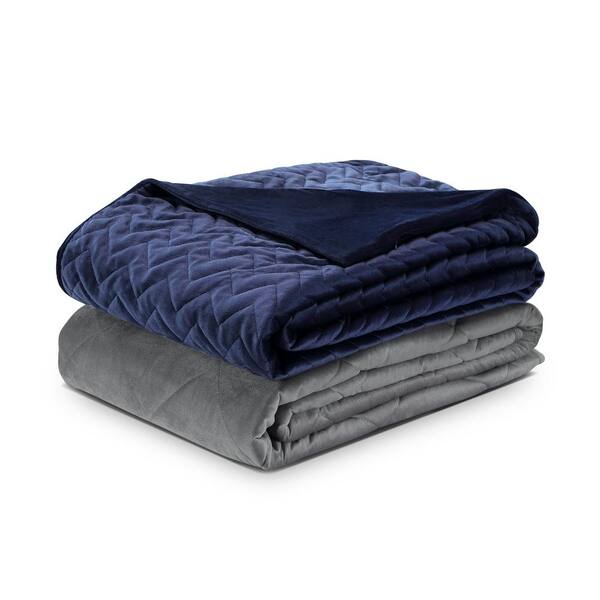 Costway Grey Cotton 60 in. x 80 in. 20 lbs. Weighted Blanket BrickSeek