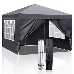 10 ft. x 10 ft. Dark Grey Straight Leg Party Tent with 4-Sides