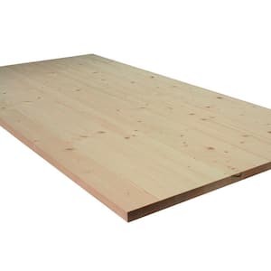 1 in. x 36 in. x 36 in. Allwood Pine Project Panel Table Island Top with Routed Edges on One Face