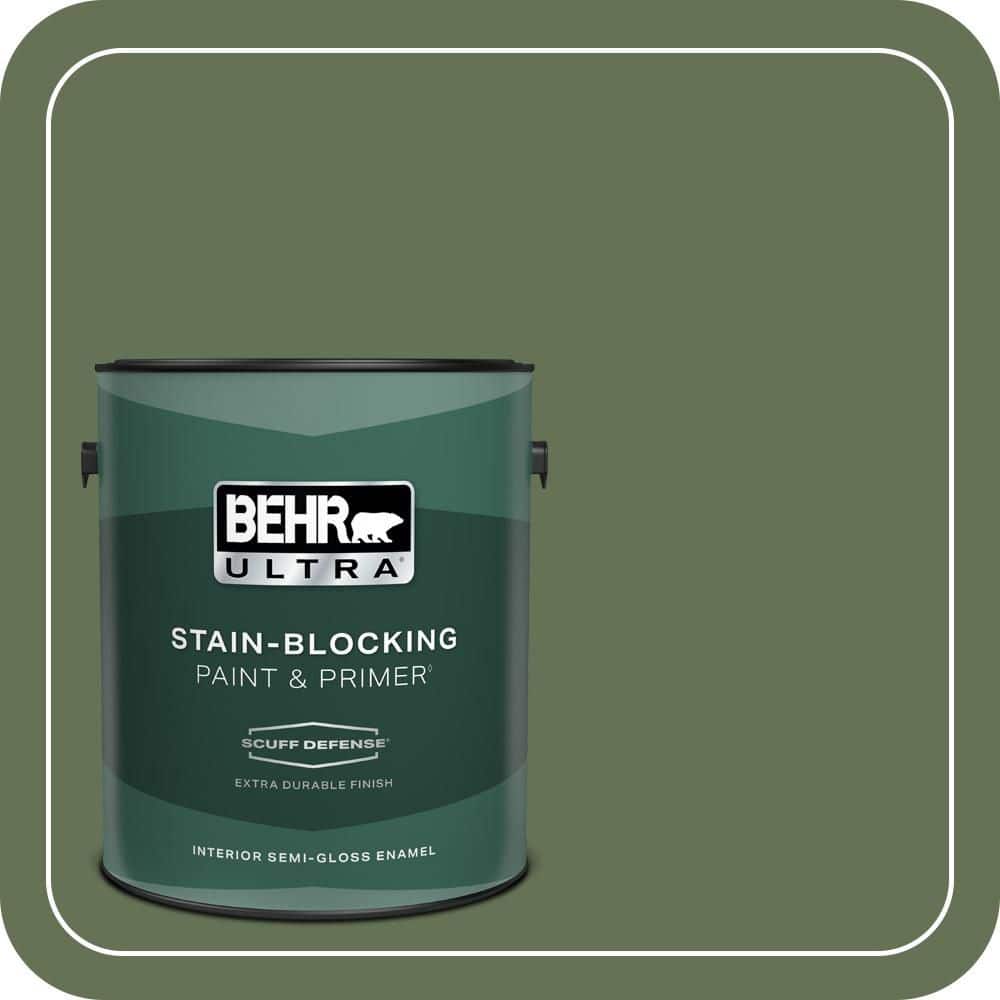 1 gal. #PMD-46 French Tarragon Extra Durable Semi-Gloss Enamel Interior Paint & Primer price history on PriceWatchPro