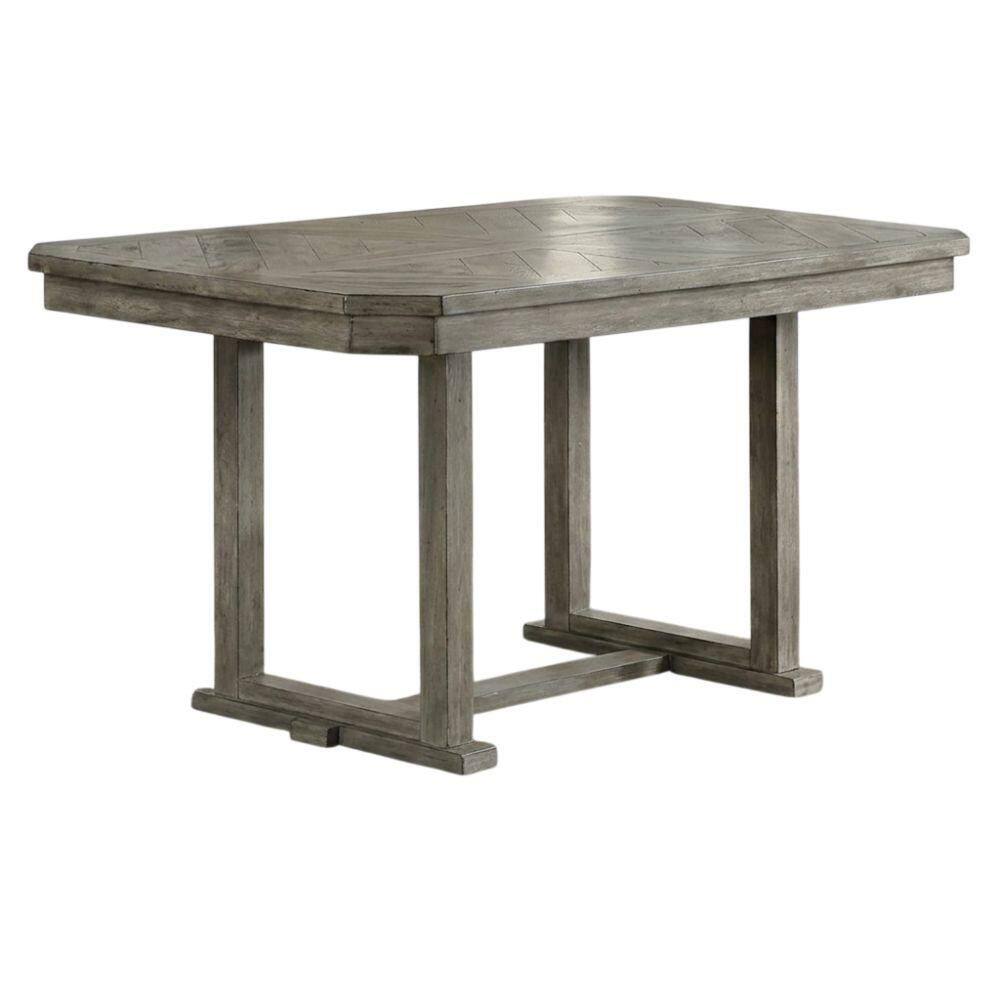 Bruce Gray Wood Trestle Base Dining Table Seats 6 price history on PriceWatchPro
