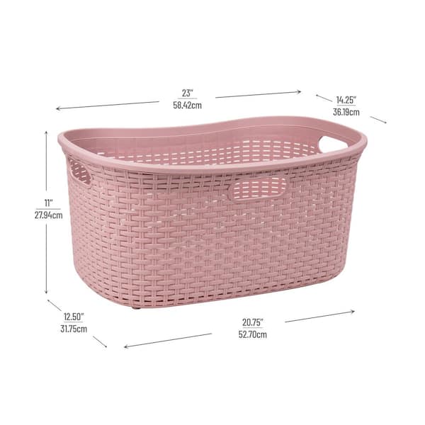 Plastic Ribbed Storage Baskets Superio Capacity: 1, Color: Off White