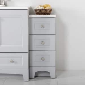 Delridge 12 in. W x 15 in. D x 29 in. H  Freestanding Bath Vanity in Pearl Gray with White Cultured Marble Top