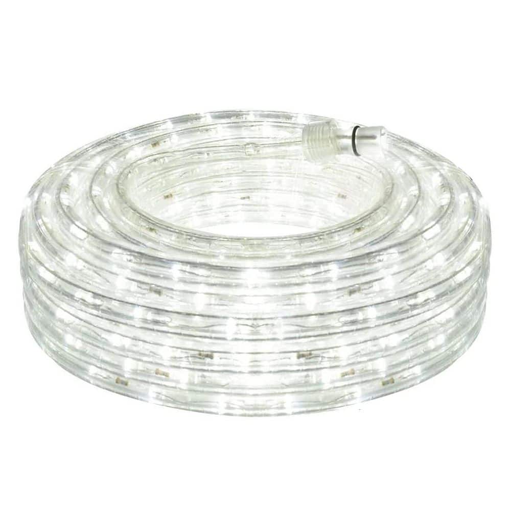 OBJLGEV 50ft. Outdoor DayLight White Plug-in integrated LED Rope Light ...