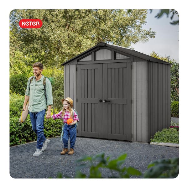 Keter Stronghold 2.0 8 ft. W x 6 ft. D Durable Resin Plastic