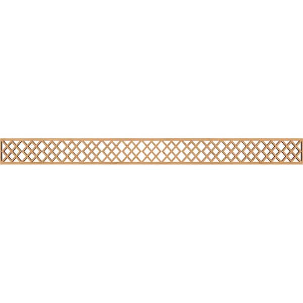 Ekena Millwork Hadley Fretwork 0.375 in. D x 46.375 in. W x 4 in. L Maple Wood Panel Moulding