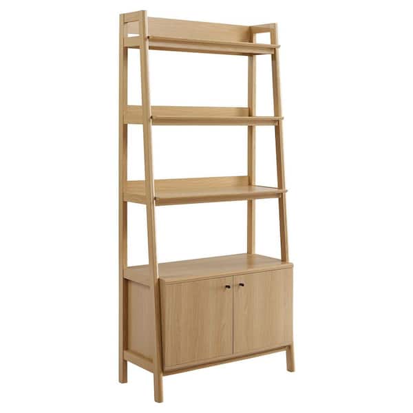 MODWAY Bixby 33 in. Bookshelf in Oak