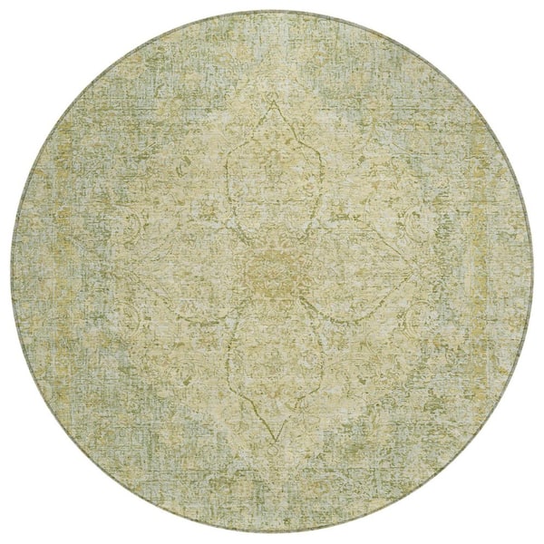 Addison Rugs Chantille Machine Washable Indoor/Outdoor Abstract ACN2136 Sage 8 ft. x 8 ft. Area Rug