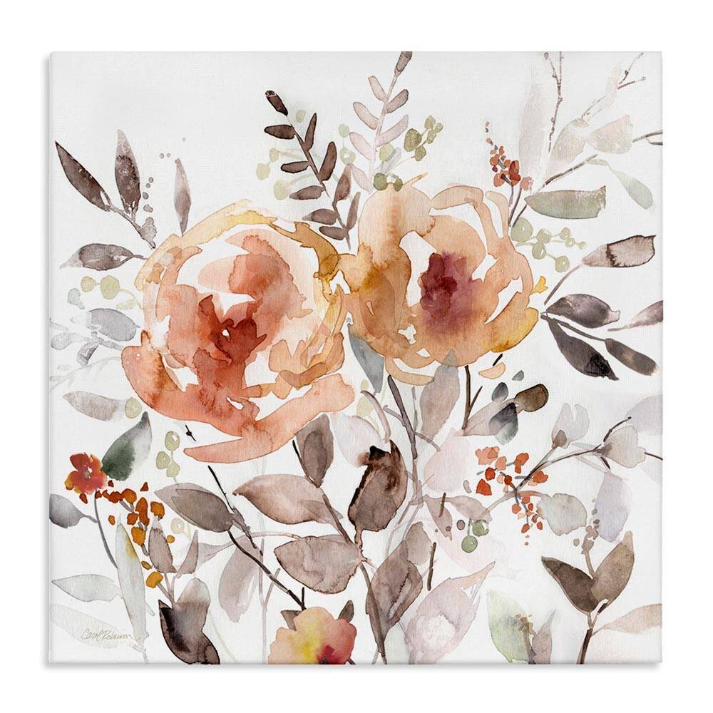 Floral Impressions on White by Carol Robinson Unframed Nature Graphic Art Print 17 in. x 17 in. price history on PriceWatchPro