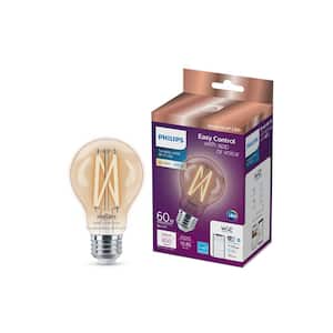 60-Watt Equivalent A19 Smart Wi-Fi LED Vintage Edison Tuneable White Light Bulb Powered by WiZ with Bluetooth (4-Pack)
